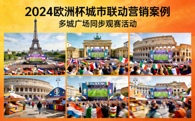 2024欧洲杯城市联动营销案例封面 - 多个城市广场同步举办欧洲杯观赛活动